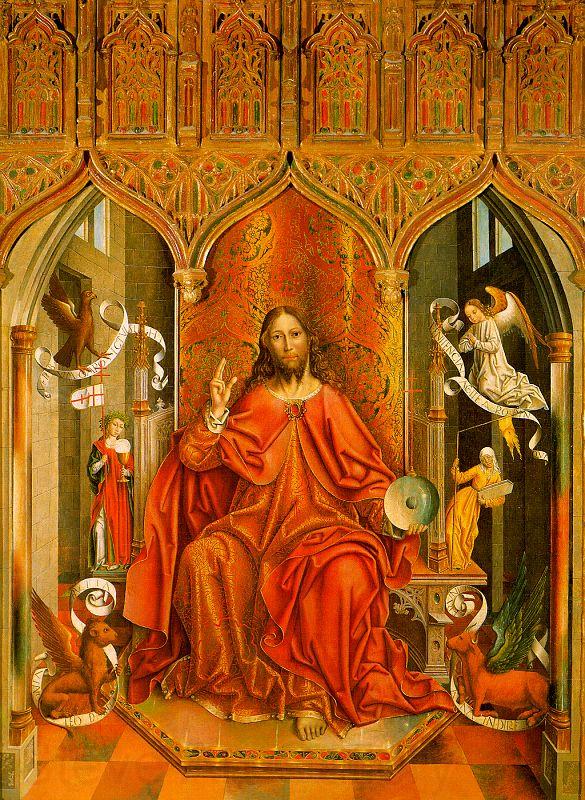 Fernando  Gallego Christ Giving his Blessing Norge oil painting art